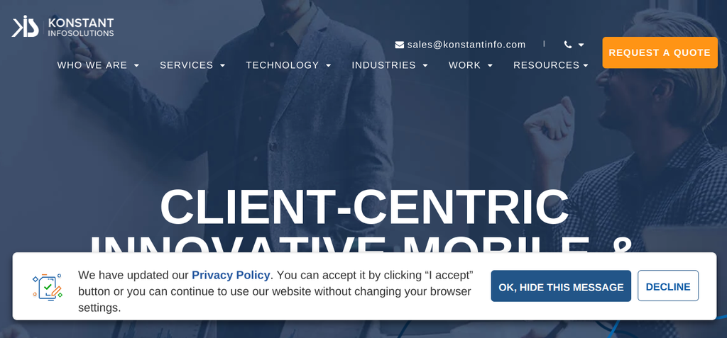 a snapshot of the company mentioned under the list of top best hybrid app development companies from India in 2025